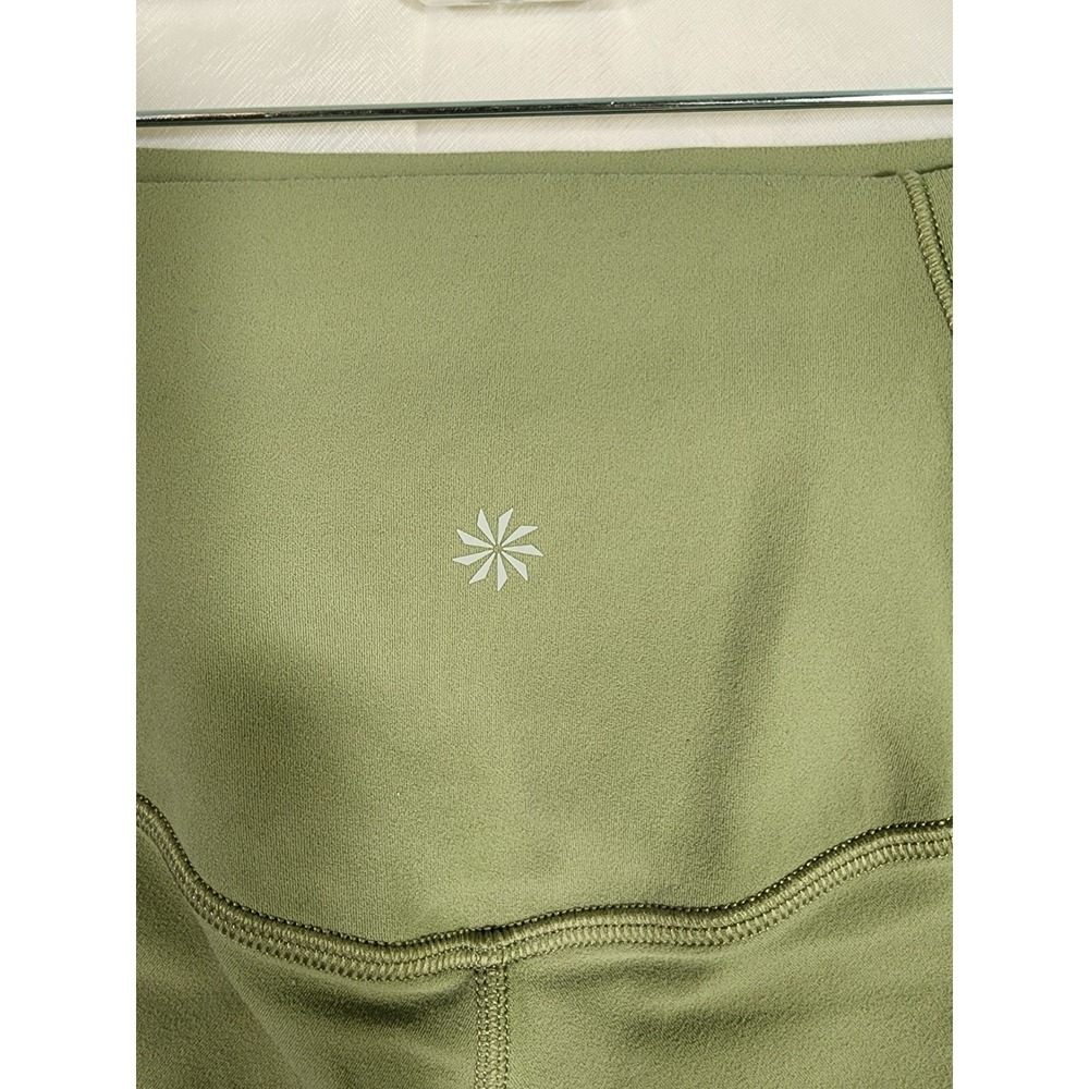 Athleta Womens XS Salutation Stash Pocket II Capri Green High Rise Yoga Leggings - Picture 4 of 6